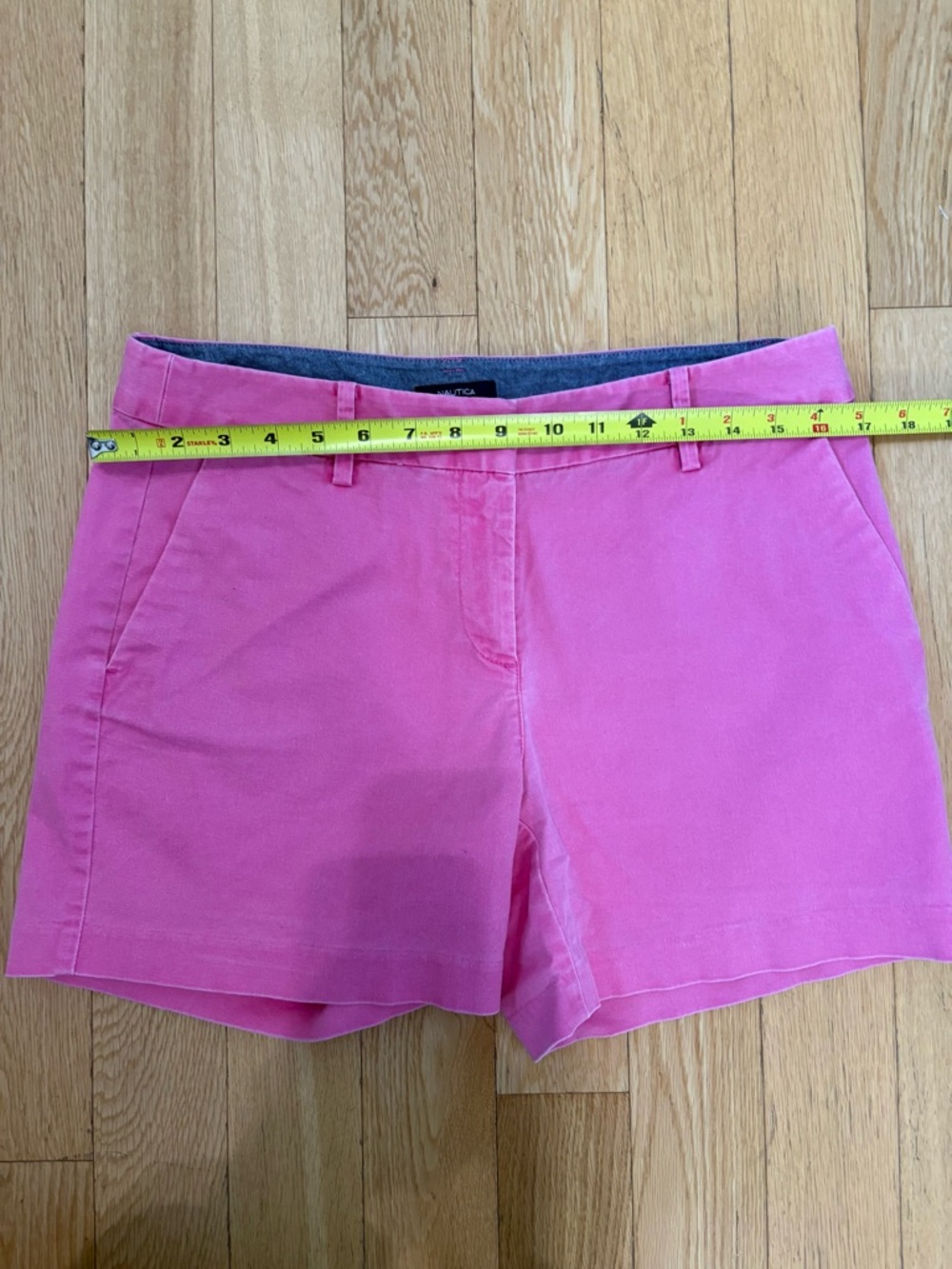 Nautica Pink Chino Shorts Women Mid Rise Cotton Preppy Summer 8 - Picture 4 of 7